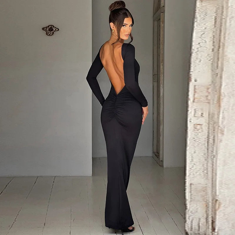 Robe Dos nu manche longue