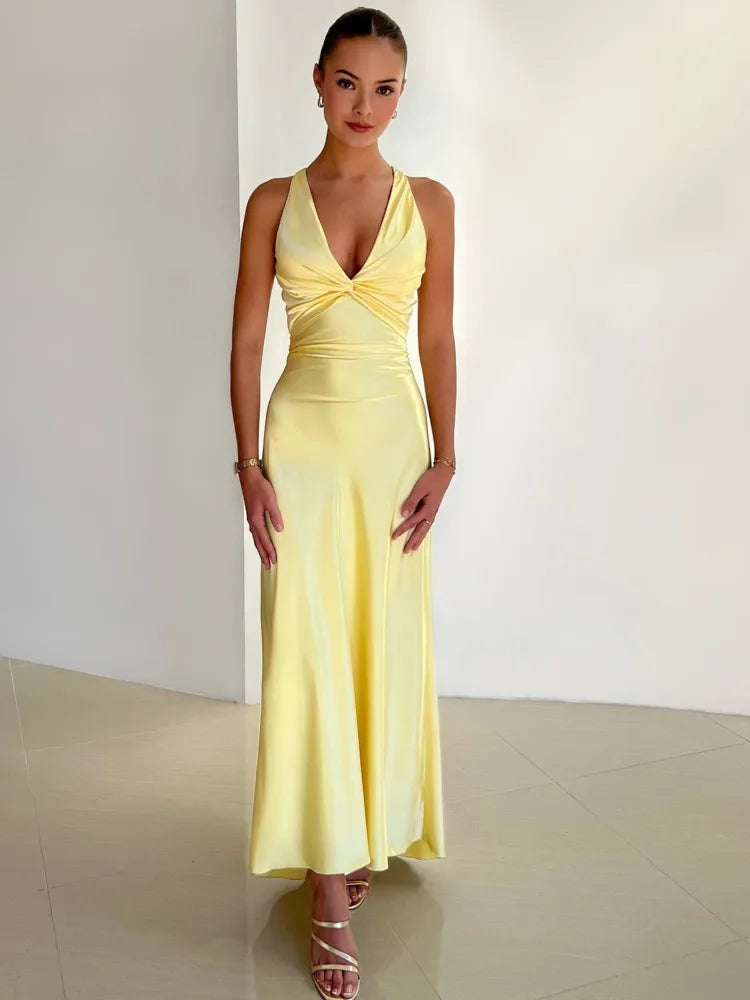 Robe Satin Dos nu