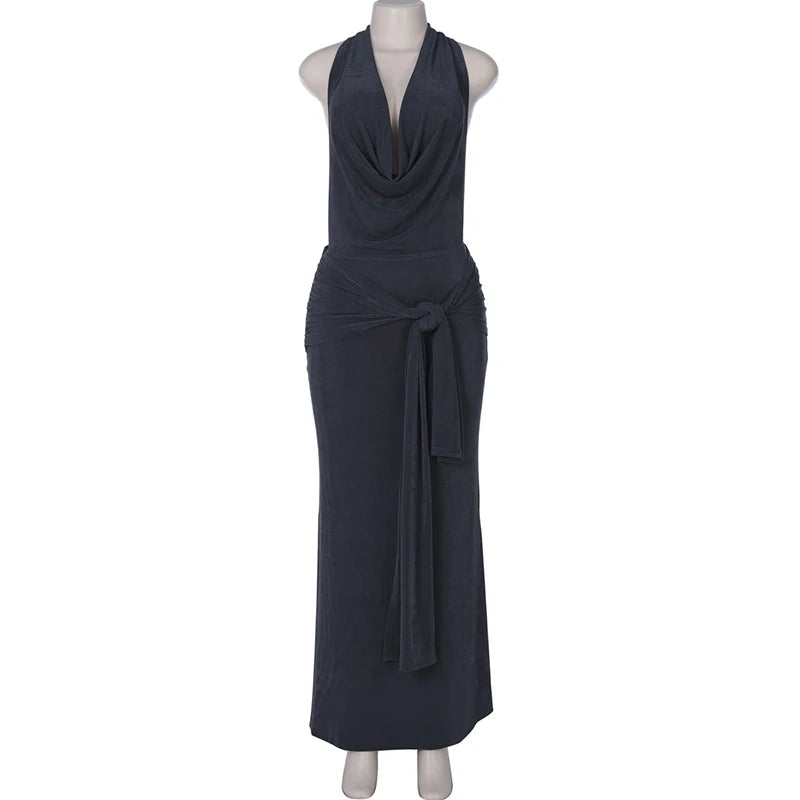Robe longue dos nu plongeant