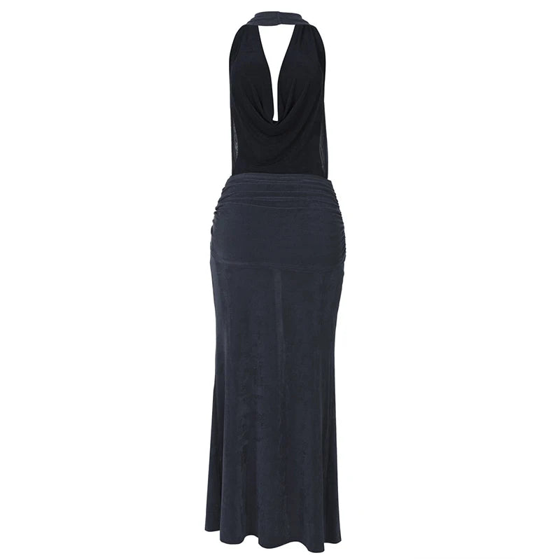 Robe longue dos nu plongeant