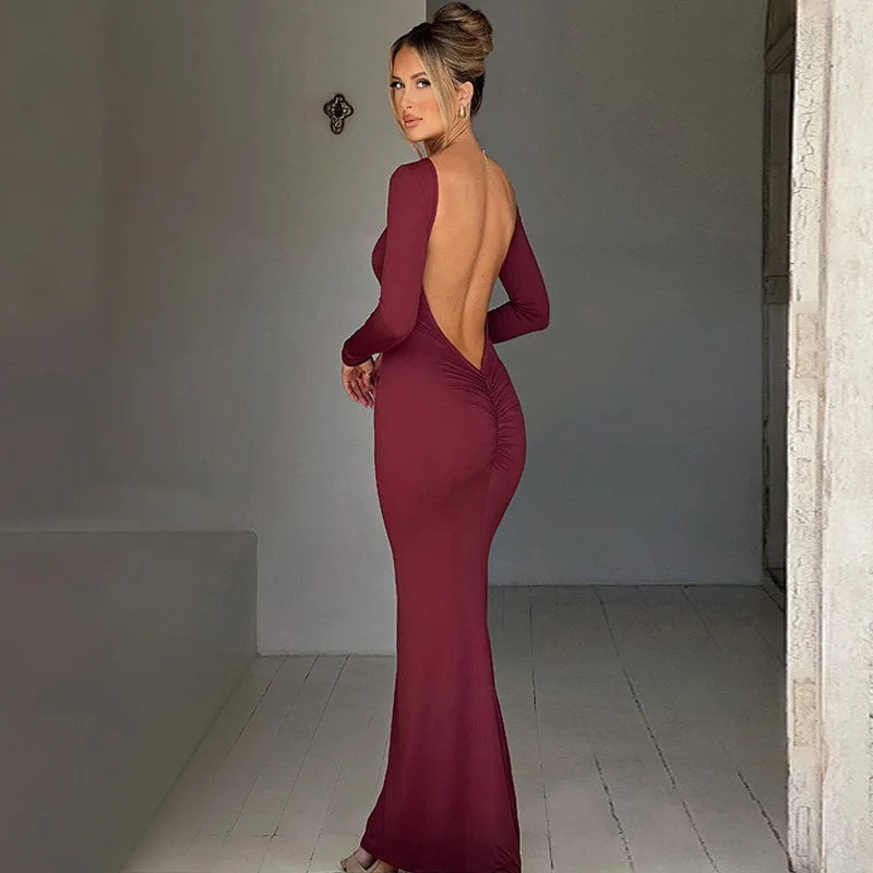 Robe Dos nu manche longue