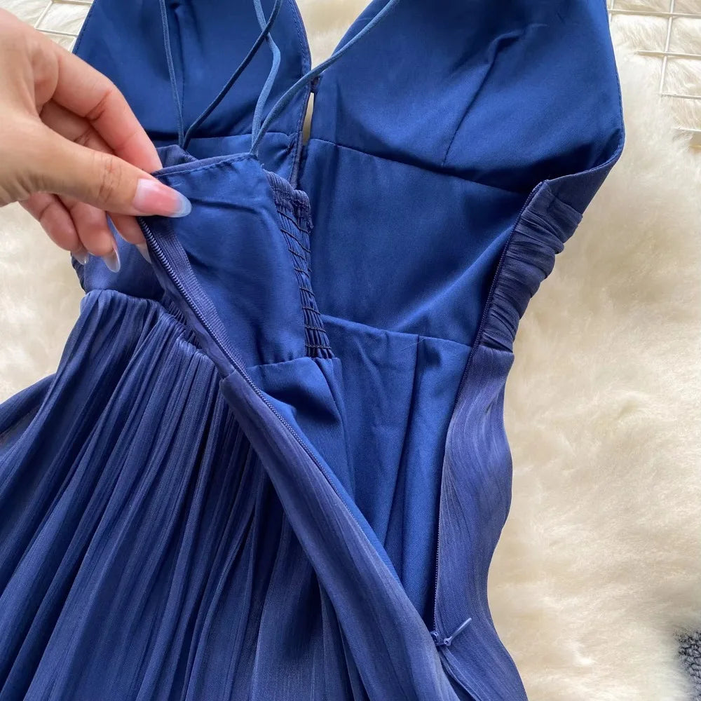 Robe Bleu Dos nu