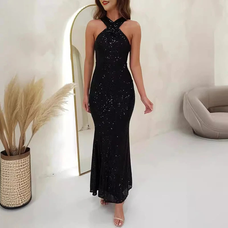 Robe Sequin Dos nu