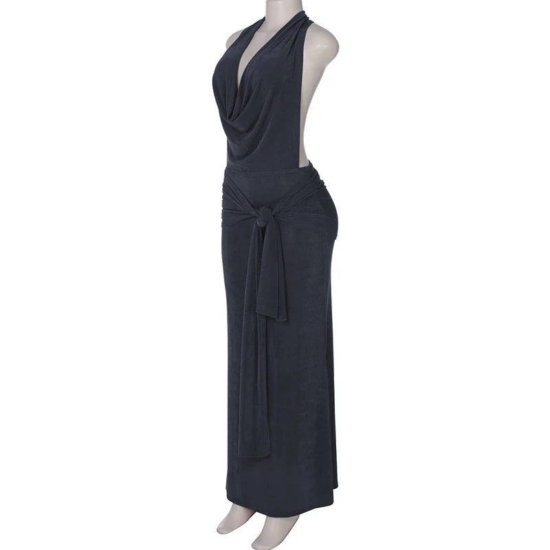 Robe longue dos nu plongeant