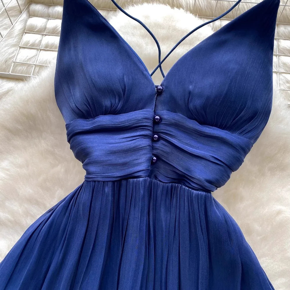 Robe Bleu Dos nu