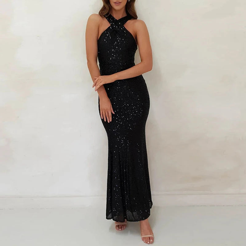 Robe Sequin Dos nu