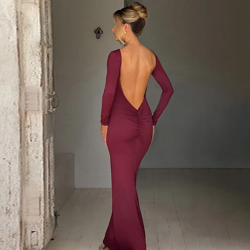 Robe Dos nu manche longue