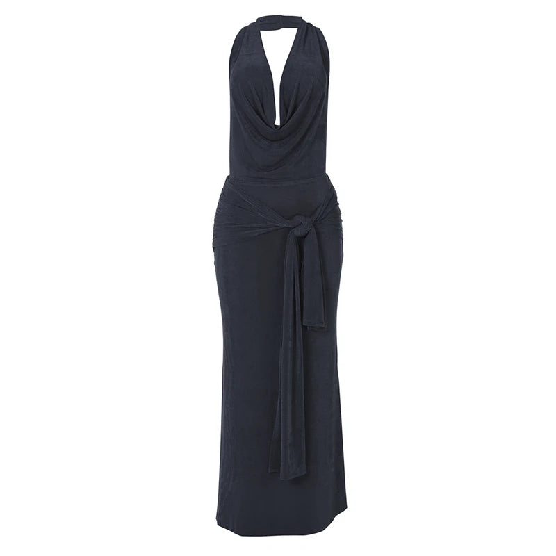 Robe longue dos nu plongeant