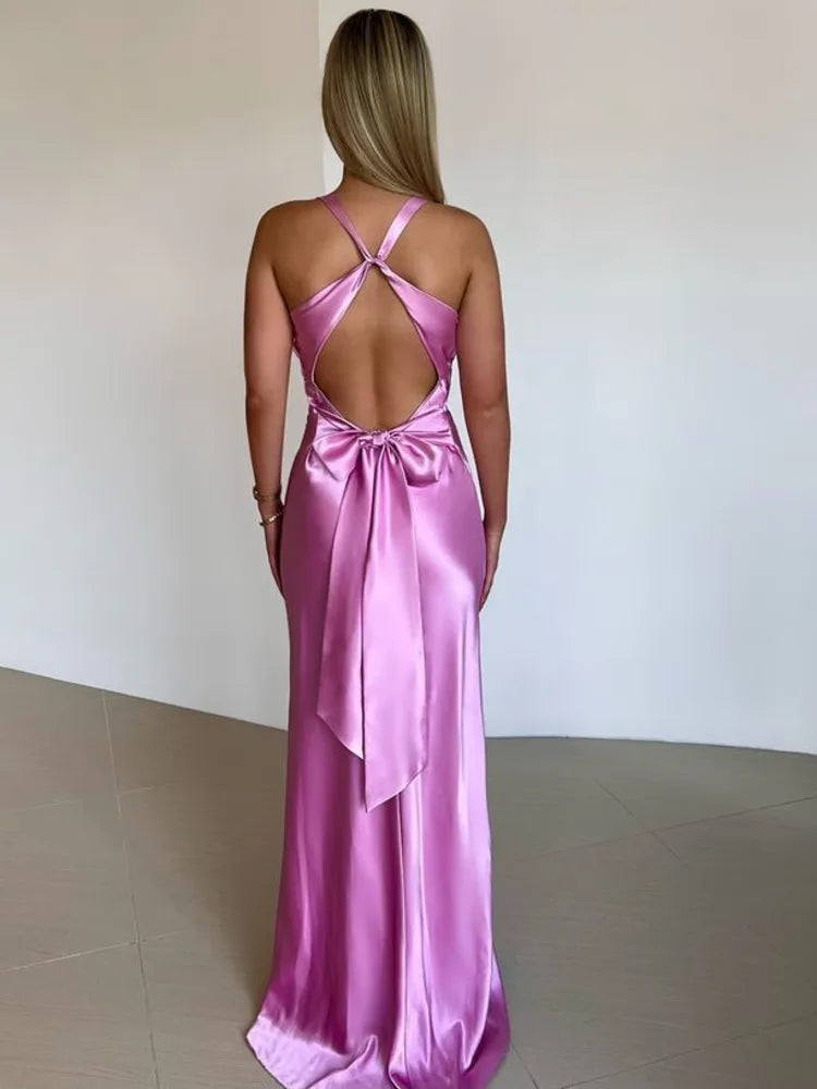 Robe Satin Dos nu