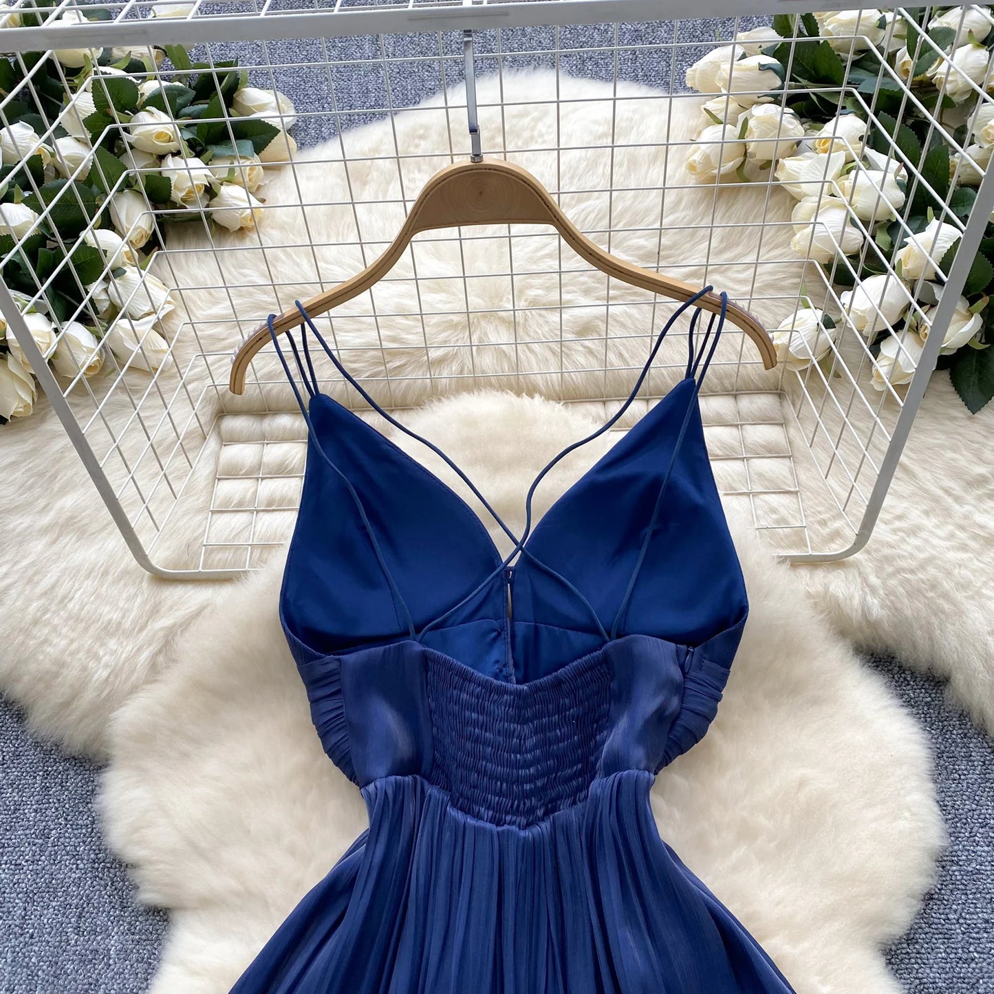 Robe Bleu Dos nu