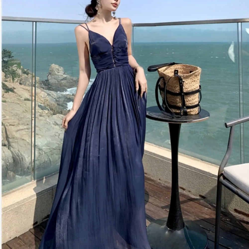 Robe Bleu Dos nu