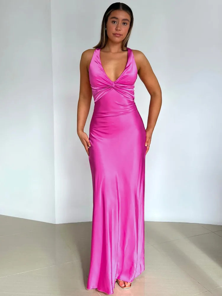 Robe Satin Dos nu