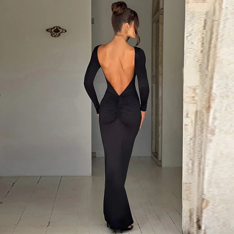 Robe Dos nu manche longue