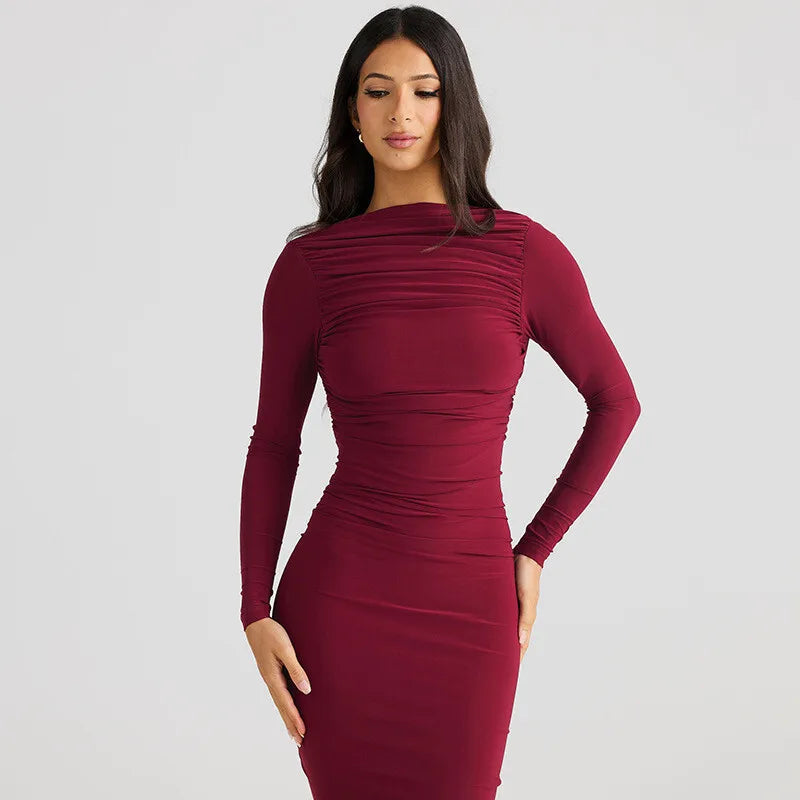 Robe Bordeaux Dos nu