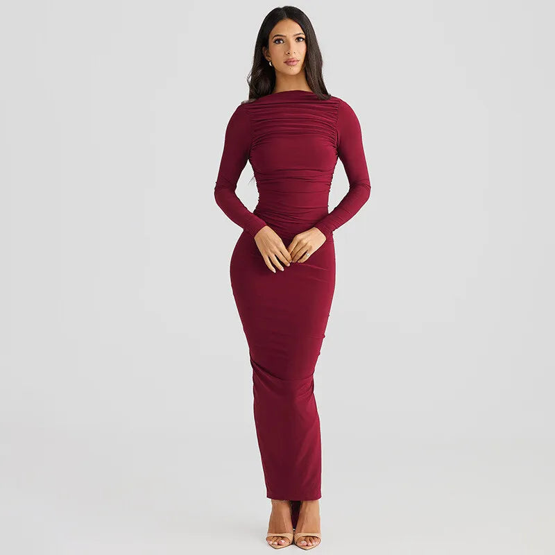 Robe Bordeaux Dos nu