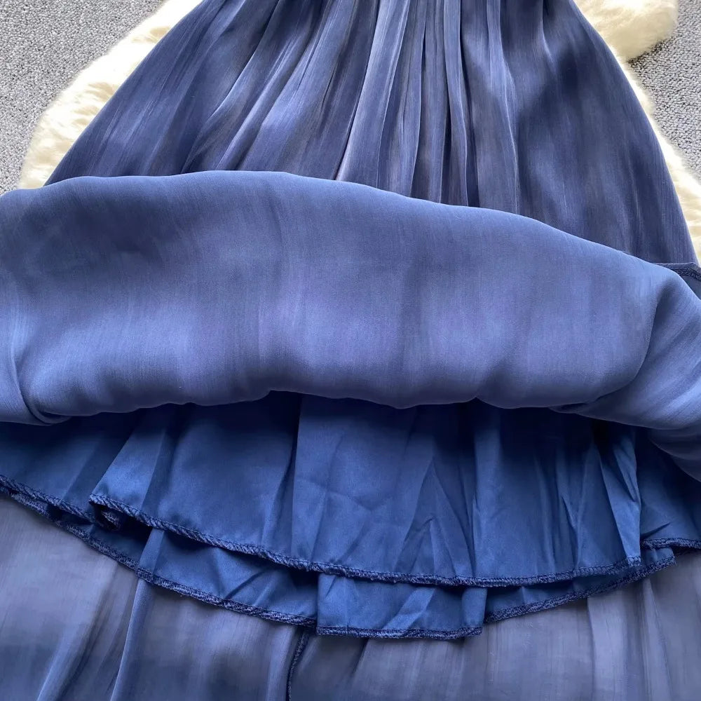 Robe Bleu Dos nu