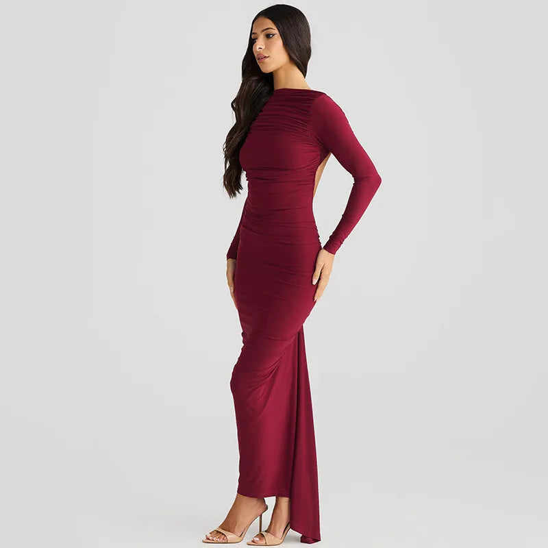 Robe Bordeaux Dos nu