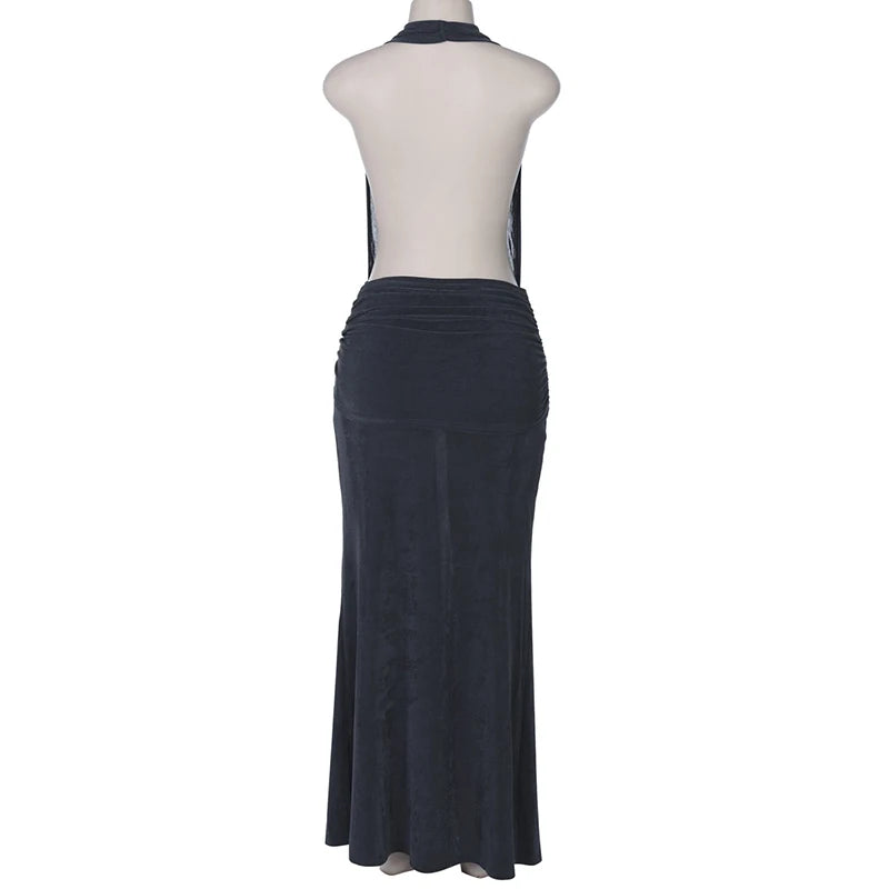 Robe longue dos nu plongeant