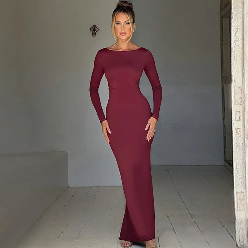 Robe Dos nu manche longue