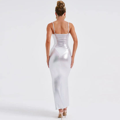 Robe Argentée Dos nu